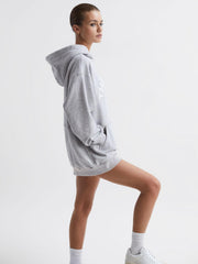 Reiss Knitwear | Dana The Upside Comfort Fit Hoodie Grey - Women