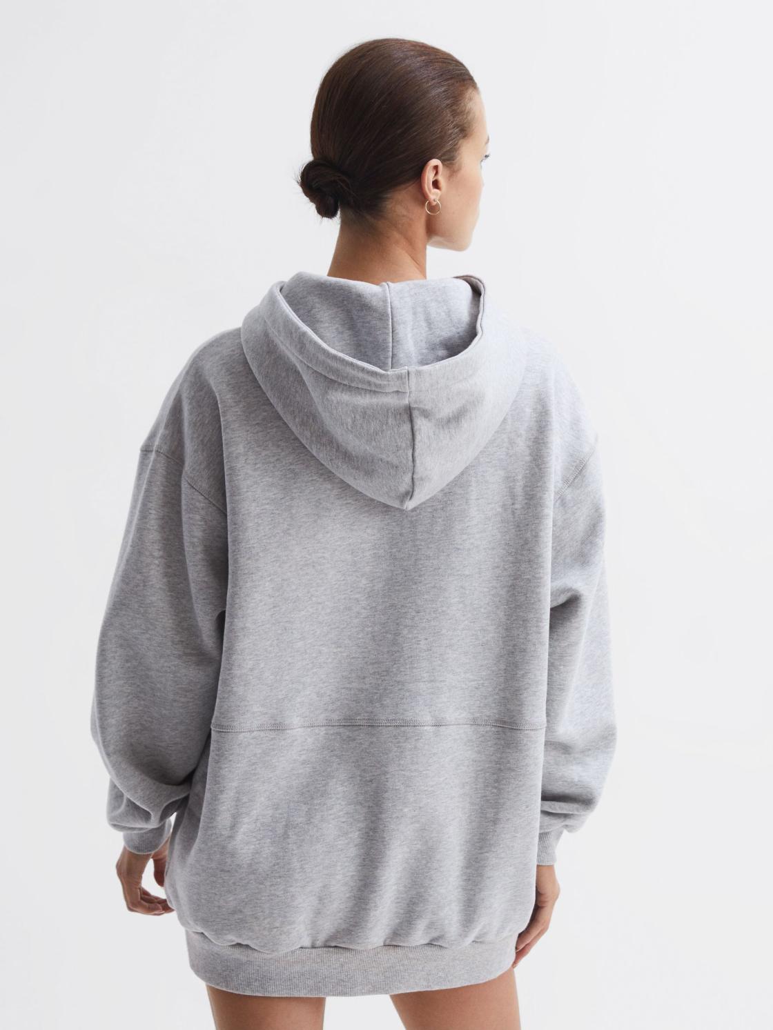 Reiss Knitwear | Dana The Upside Comfort Fit Hoodie Grey - Women