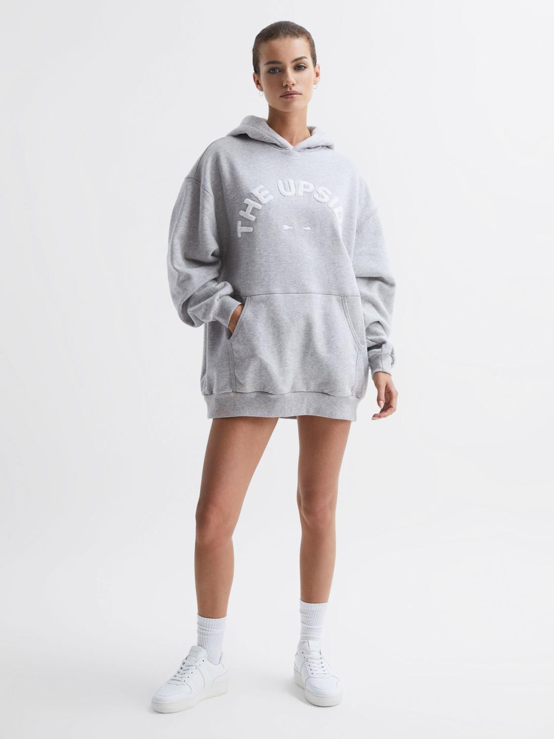 Reiss Knitwear | Dana The Upside Comfort Fit Hoodie Grey - Women