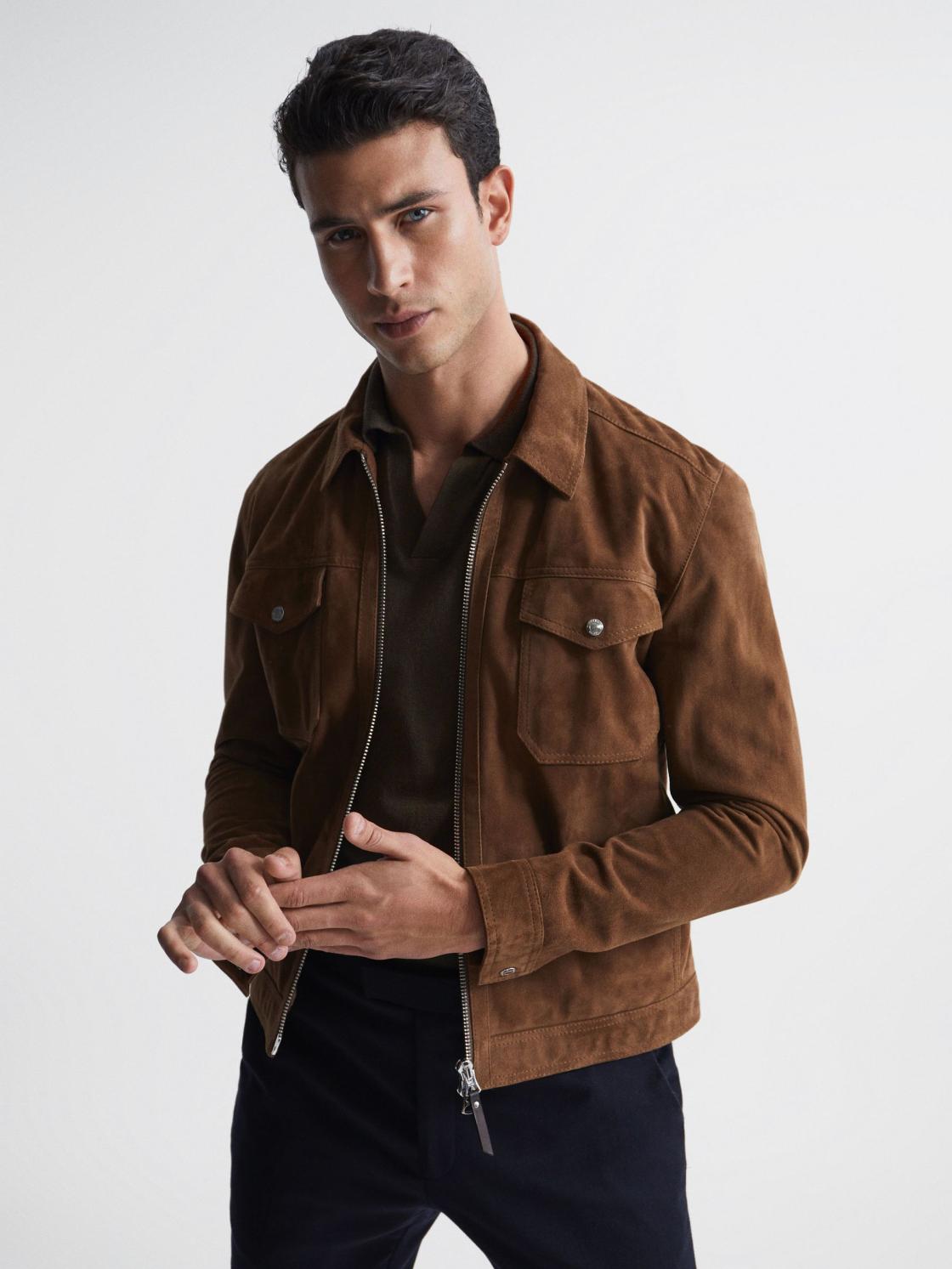 Reiss Knitwear | Duchie Merino Wool Open Collar Polo Shirt Azure - Men