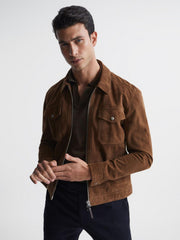 Reiss Knitwear | Duchie Merino Wool Open Collar Polo Shirt Azure - Men