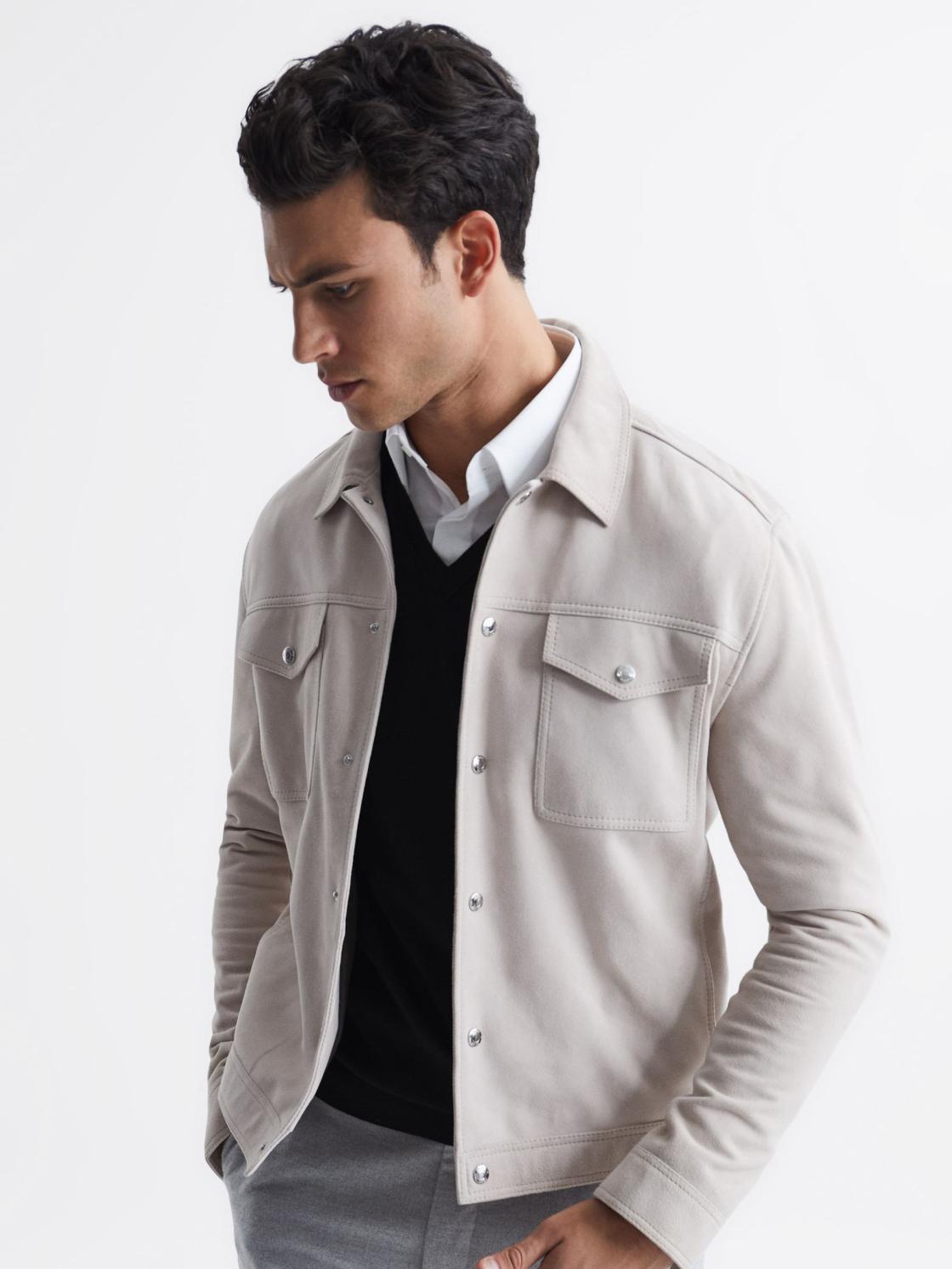 Reiss Knitwear | Earl Merino V-Neck Jumper Black - Men