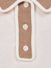 Reiss Knitwear | Eliza Lace Back Polo Pink - Children