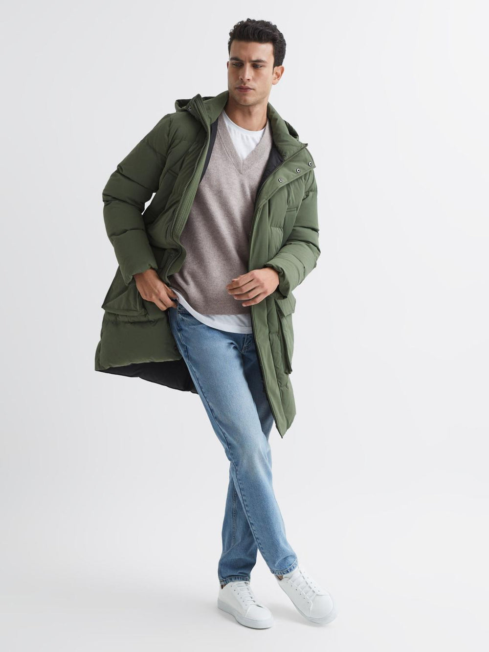 Reiss Knitwear | Fiji Wool Blend Sleeveless Knitted Vest Heather - Men