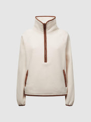 Reiss Knitwear | Harlow The Upside Half-Zip Jumper Natural - Women
