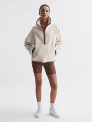 Reiss Knitwear | Harlow The Upside Half-Zip Jumper Natural - Women