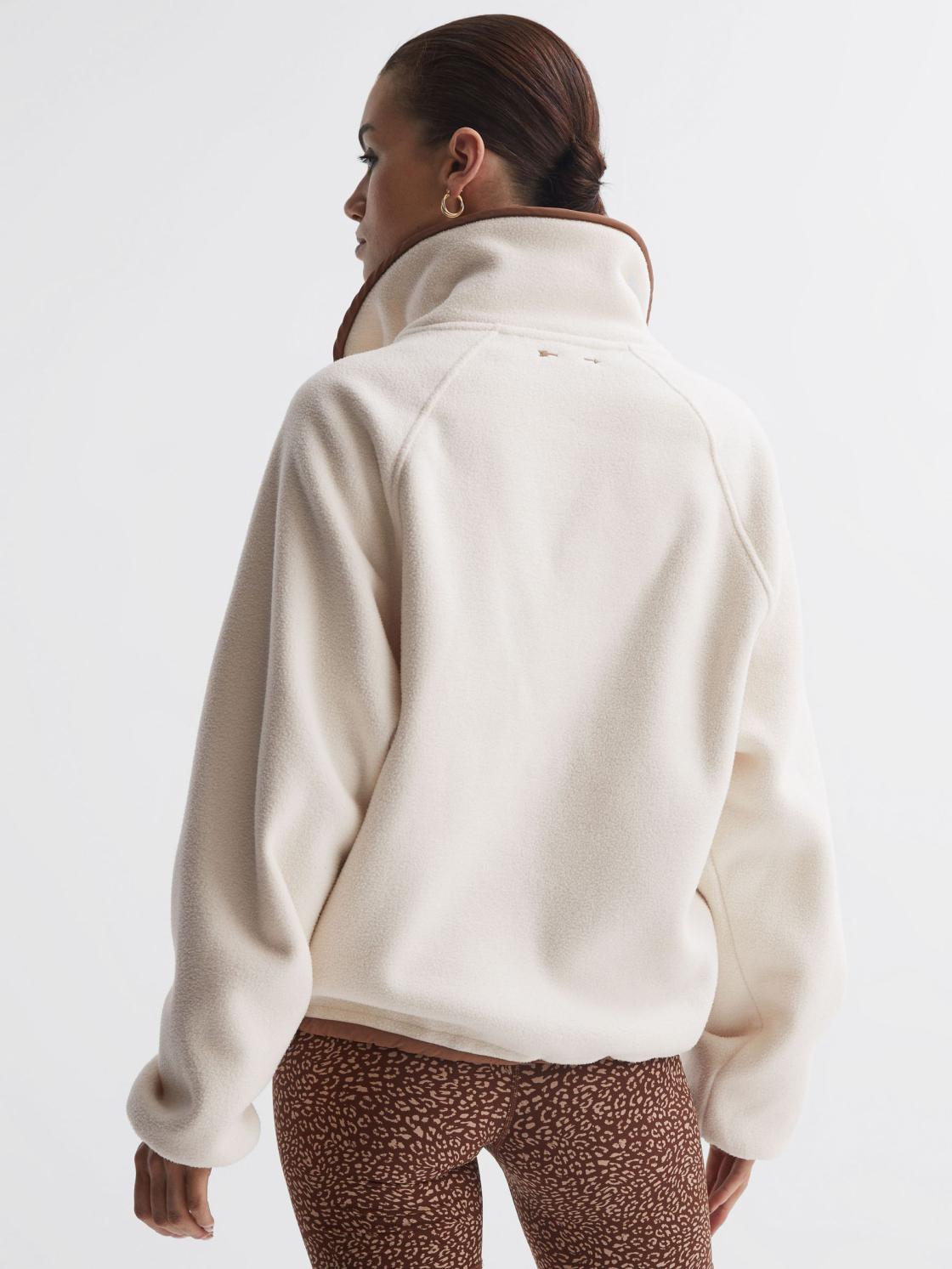 Reiss Knitwear | Harlow The Upside Half-Zip Jumper Natural - Women