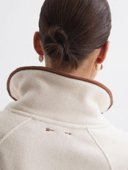 Reiss Knitwear | Harlow The Upside Half-Zip Jumper Natural - Women