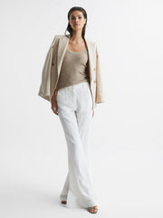 Reiss Knitwear | Imogen Metallic Vest Top Gold - Women