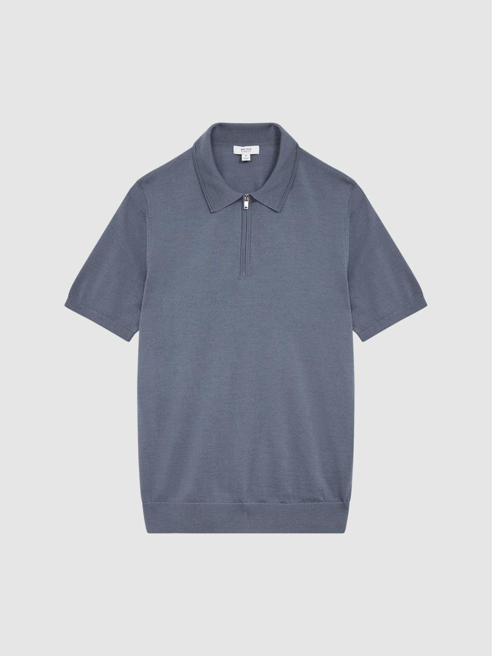 Reiss Knitwear | Maxwell Merino Zip Neck Polo Apple - Men