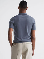 Reiss Knitwear | Maxwell Merino Zip Neck Polo Apple - Men