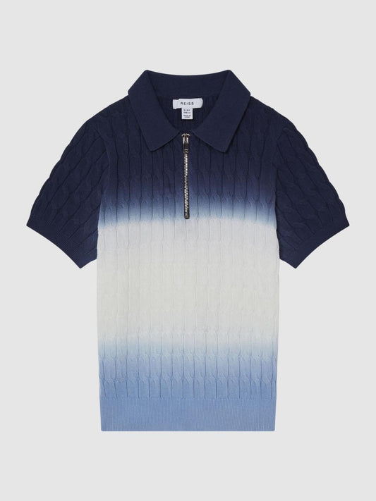 Reiss Knitwear | Micah Polo Shirt Blue - Children