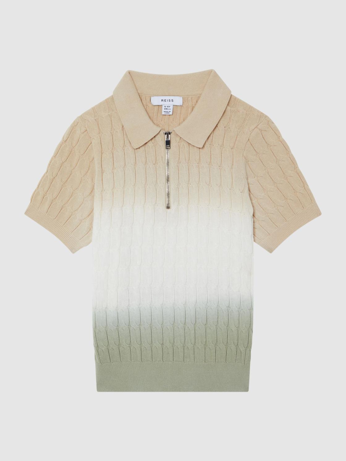 Reiss Knitwear | Micah Polo Shirt Sage - Children