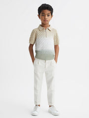 Reiss Knitwear | Micah Polo Shirt Sage - Children