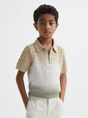 Reiss Knitwear | Micah Polo Shirt Sage - Children