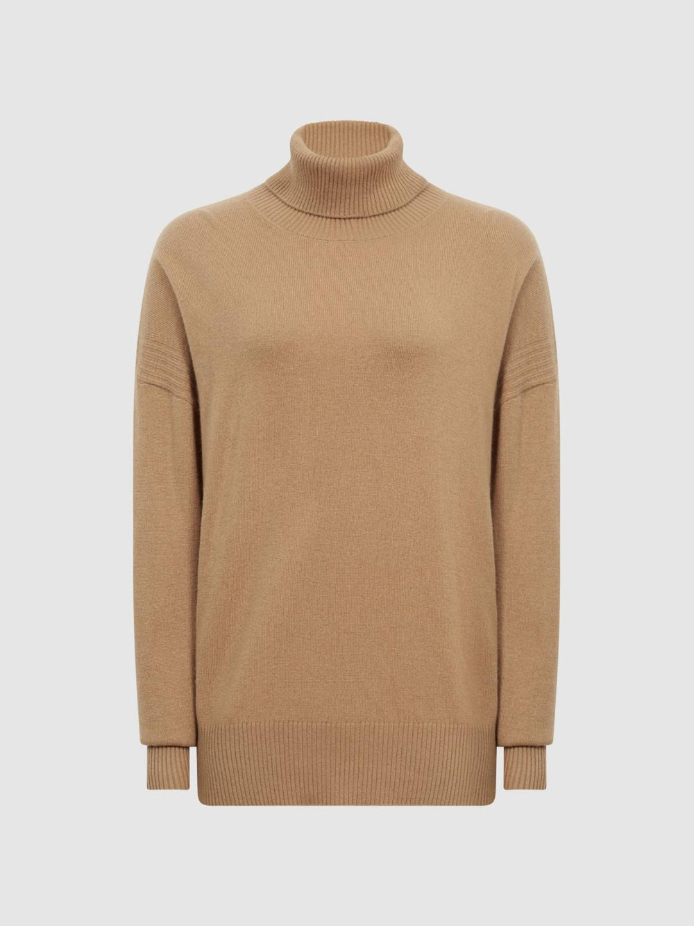 Reiss Knitwear | Nova Knitted Roll Neck Jumper Black/camel - Women