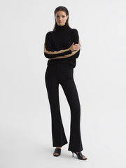 Reiss Knitwear | Nova Knitted Roll Neck Jumper Black/camel - Women