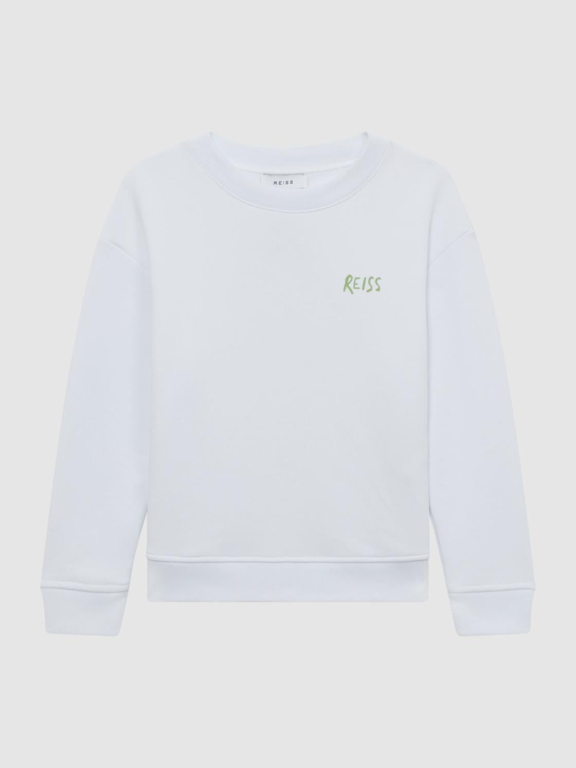 Reiss Knitwear | Positano Cotton Crew Neck Jumper Ecru - Children
