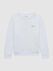 Reiss Knitwear | Positano Cotton Crew Neck Jumper Ecru - Children