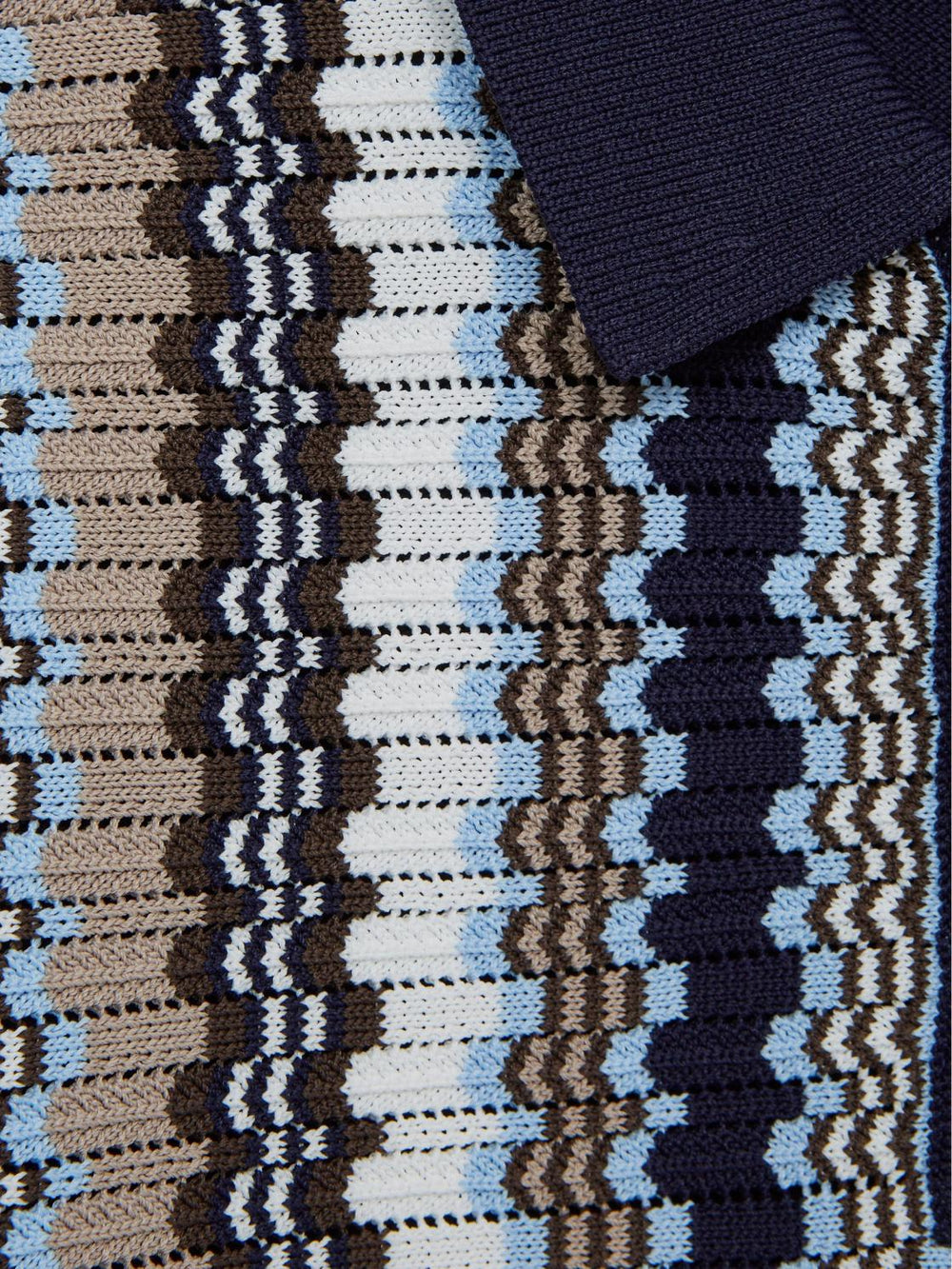 Reiss Knitwear | Redbourne Half-Zip Knitted Polo Shirt Navy - Children