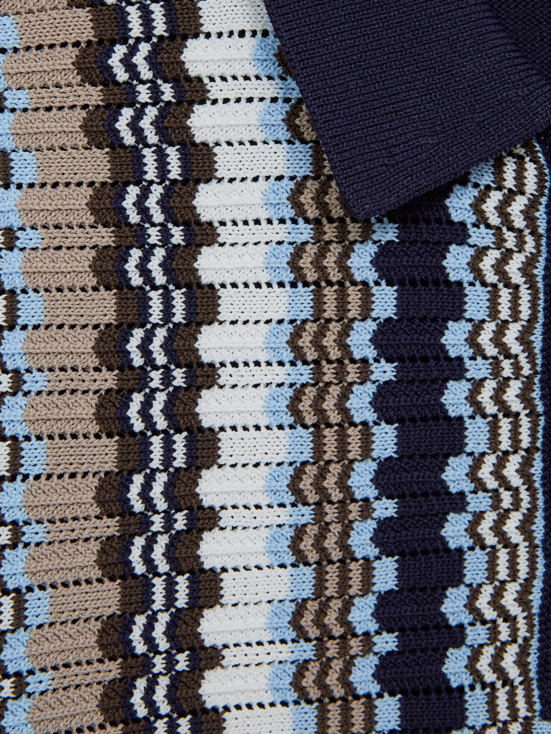 Reiss Knitwear | Redbourne Half-Zip Knitted Polo Shirt Navy - Children