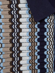 Reiss Knitwear | Redbourne Half-Zip Knitted Polo Shirt Navy - Children