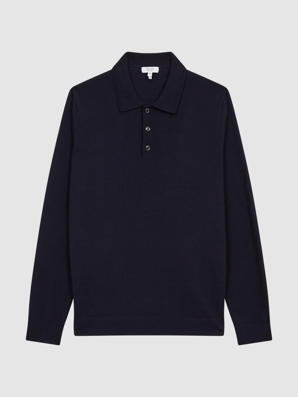 Reiss Knitwear | Trafford Merino Wool Polo Shirt Bordeaux - Men