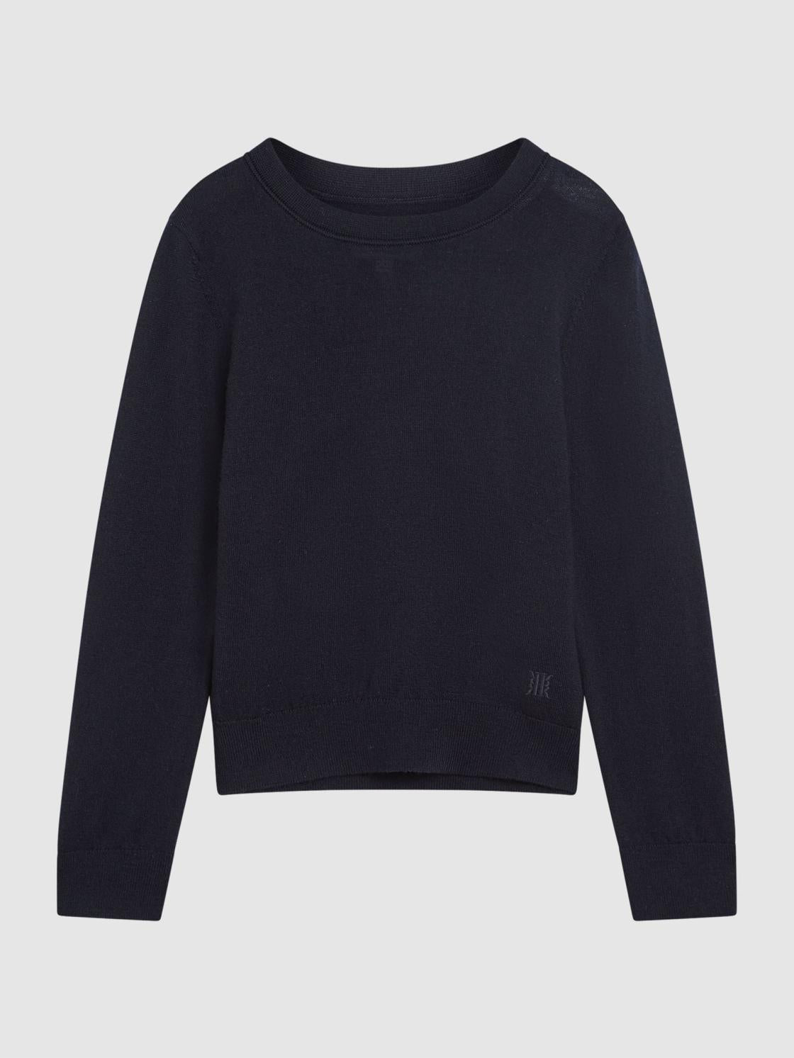 Reiss Knitwear | Wessex Junior Crew Neck Knitted Jumper Navy - Children