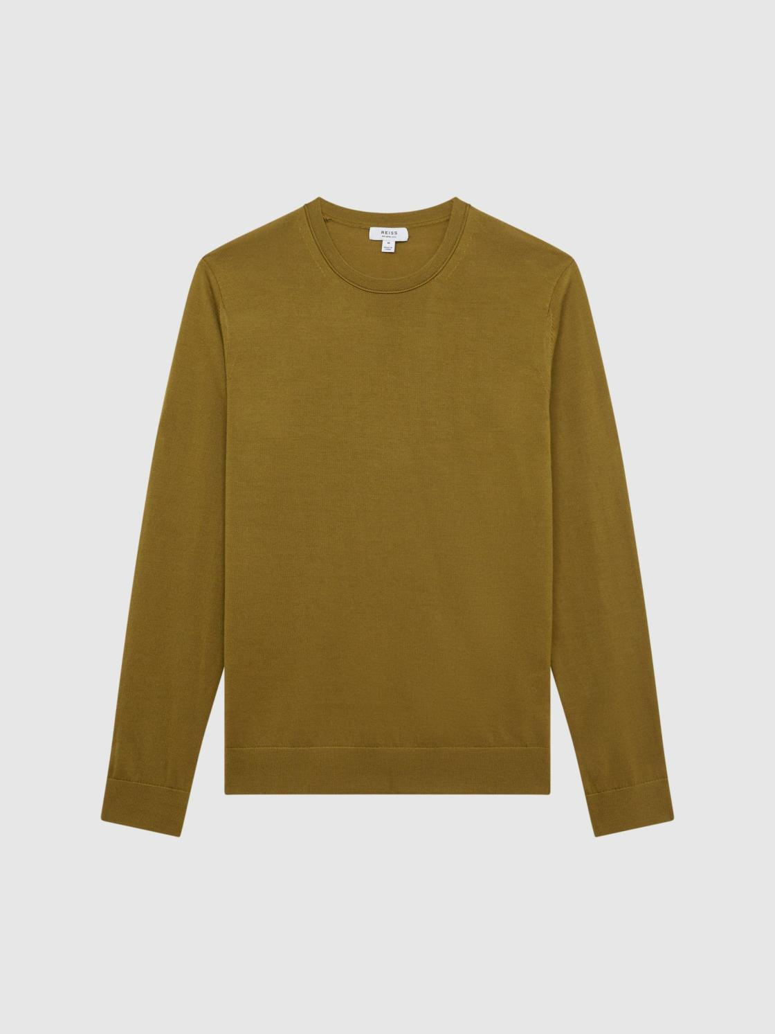 Reiss Knitwear | Wessex Merino Wool Jumper Bordeaux - Men