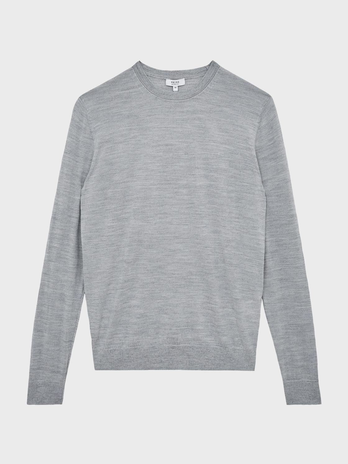 Reiss Knitwear | Wessex Merino Wool Jumper Bordeaux - Men