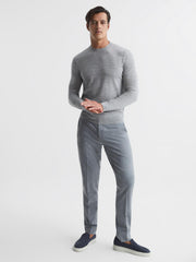 Reiss Knitwear | Wessex Merino Wool Jumper Bordeaux - Men