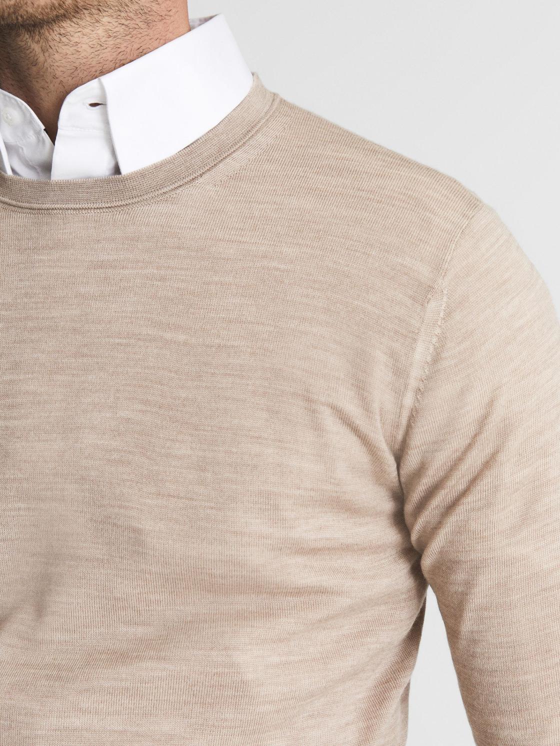 Reiss Knitwear | Wessex Merino Wool Jumper Bordeaux - Men