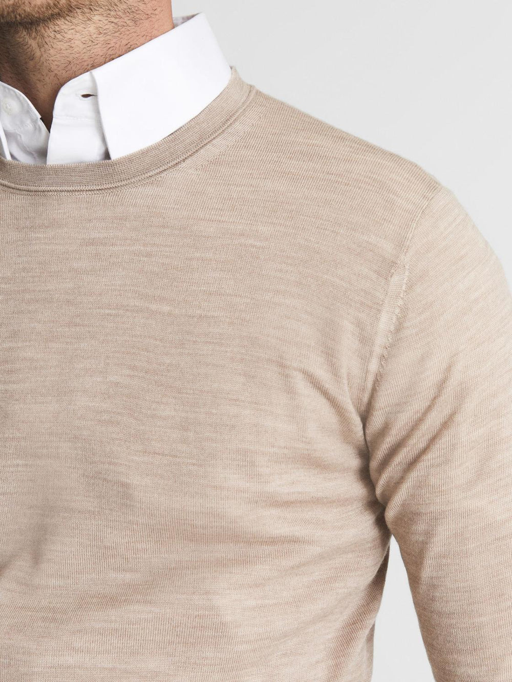 Reiss Knitwear | Wessex Merino Wool Jumper Bordeaux - Men