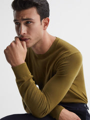 Reiss Knitwear | Wessex Merino Wool Jumper Bordeaux - Men