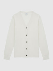 Reiss Knitwear | West Merino Wool Cardigan Blanco - Men