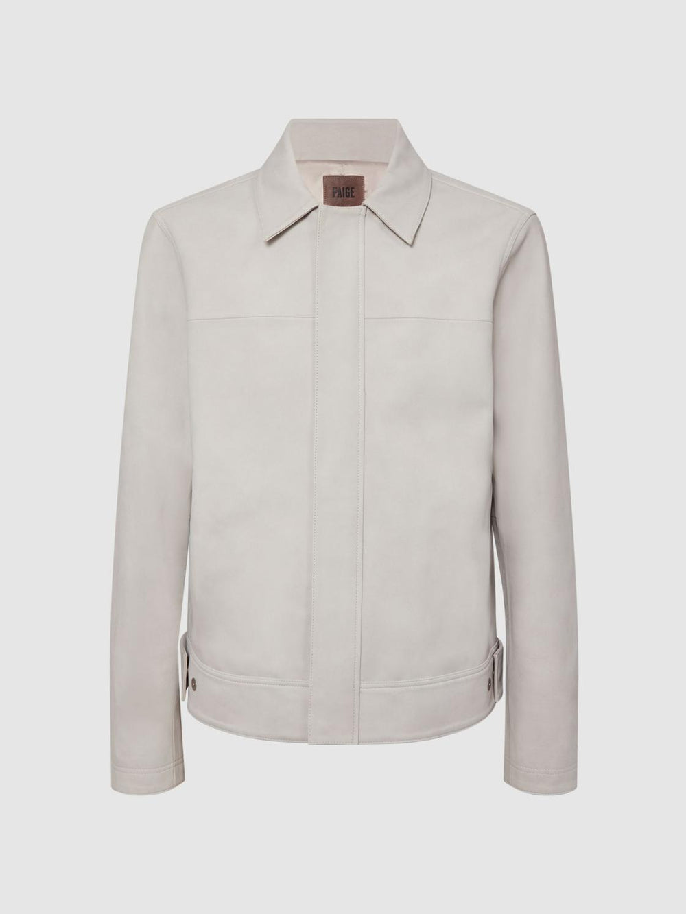 Reiss Leather Jackets | Arroyo Paige Leather Jacket Oyster - Men