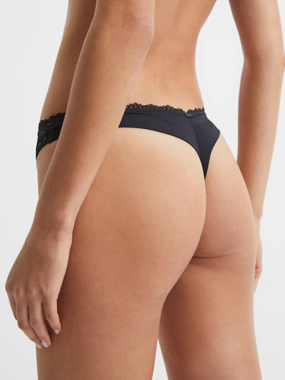 Reiss Lingerie &amp; Nightwear | Calvin Klein Underwear Lace Thong Black - Women