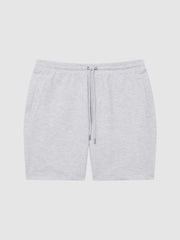 Reiss Loungewear &amp; Nightwear | Robin Textured Drawstring Shorts Grey Melange - Men