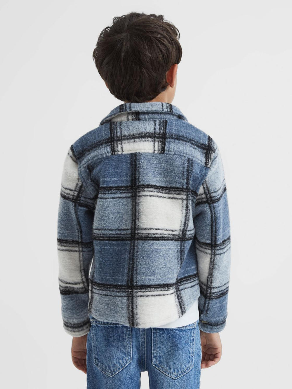 Reiss Overshirts | Belair Checked Overshirt Blue - Children