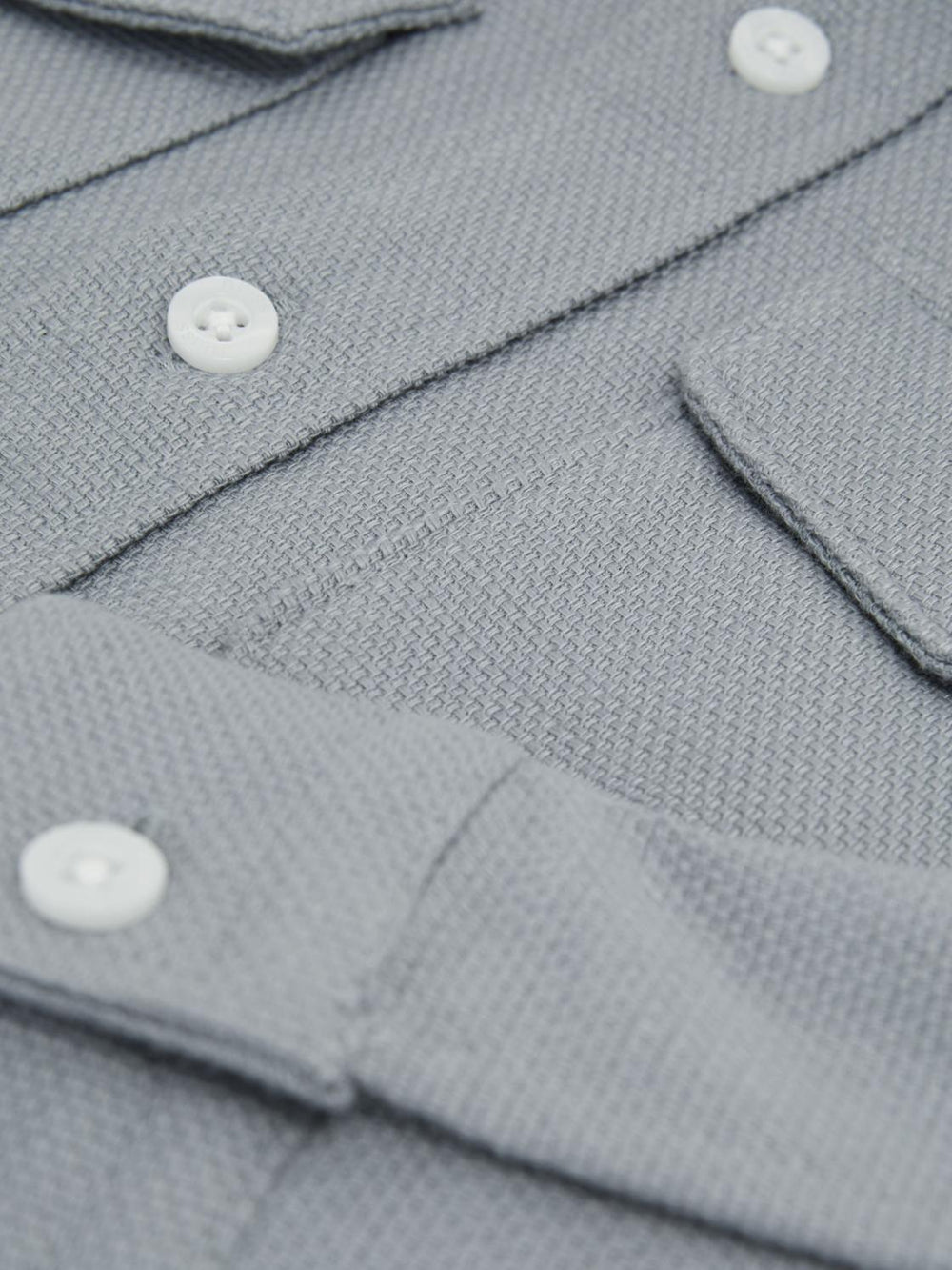 Reiss Overshirts | Carlo Long Sleeve Textured Overshirt Soft Blue - Children