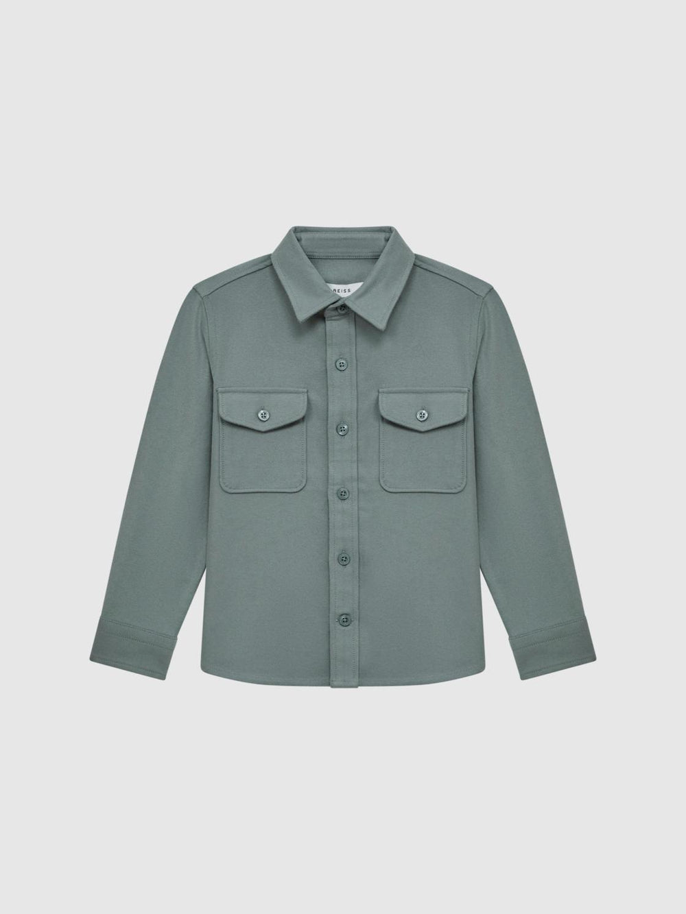 Reiss Overshirts | Tampa Twin Pocket Overshirt Duck Egg - Children