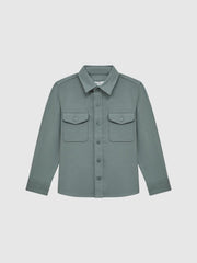 Reiss Overshirts | Tampa Twin Pocket Overshirt Duck Egg - Children