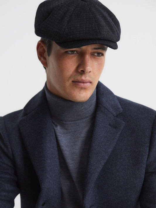 Reiss Scarves, Hats &amp; Gloves | Arbor Wool Baker Boy Cap Brown - Men
