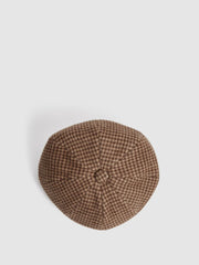 Reiss Scarves, Hats &amp; Gloves | Arbor Wool Baker Boy Cap Brown - Men