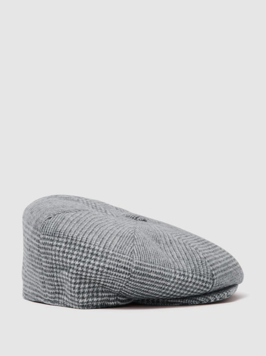 Reiss Scarves, Hats &amp; Gloves | Arbor Wool Baker Boy Cap Brown - Men