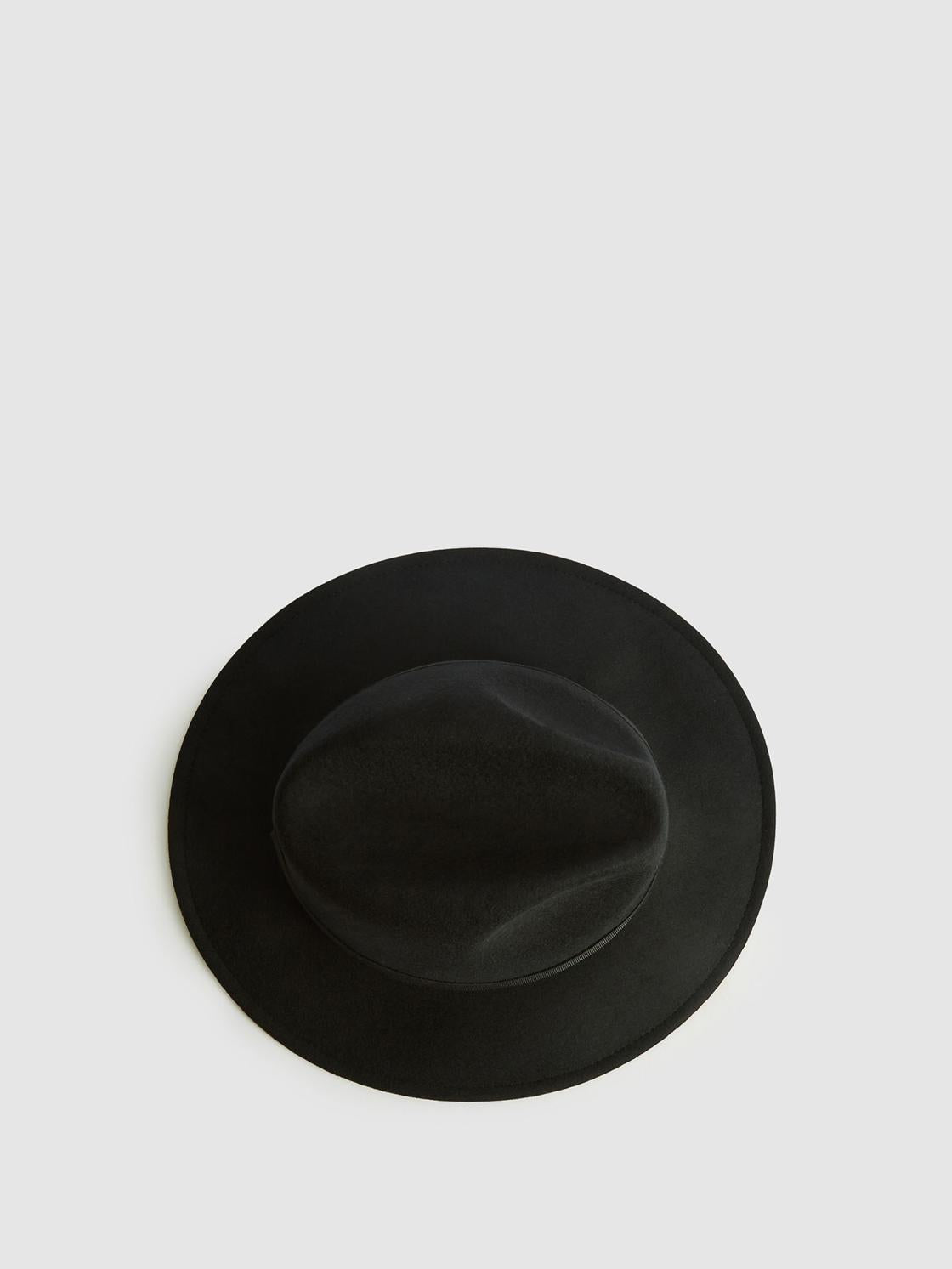 Reiss Scarves, Hats &amp; Gloves | Ashbourne Wool Fedora Hat Black - Women