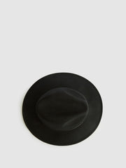 Reiss Scarves, Hats &amp; Gloves | Ashbourne Wool Fedora Hat Black - Women