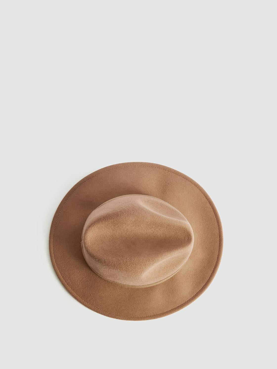 Reiss Scarves, Hats &amp; Gloves | Ashbourne Wool Fedora Hat Camel - Women