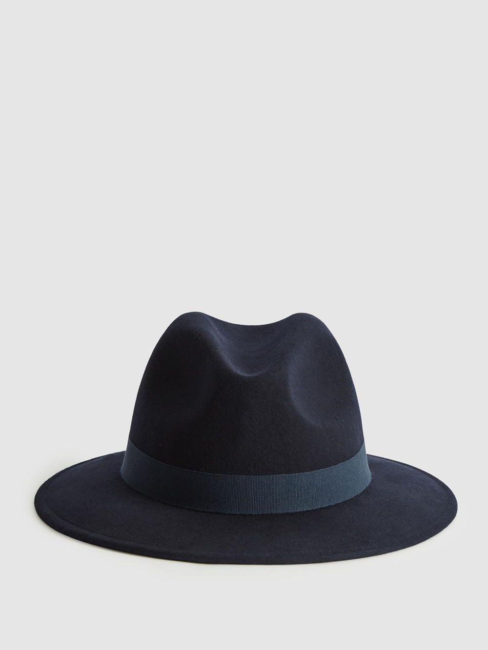 Reiss Scarves, Hats &amp; Gloves | Ashbourne Wool Fedora Hat Navy - Women