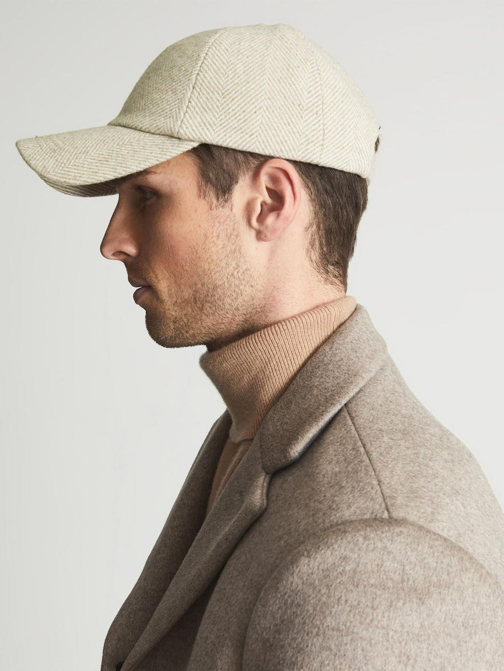 Reiss Scarves, Hats &amp; Gloves | Ashby Wool Blend Baseball Cap Oatmeal - Men